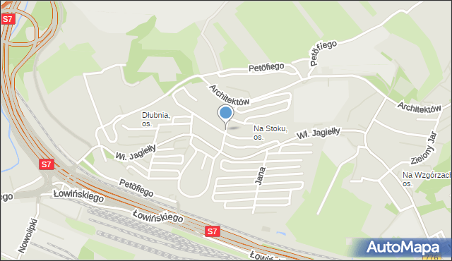 Kraków, Janczarskiego Czesława, mapa Krakowa