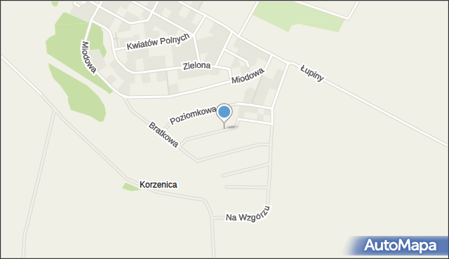 Krępa Słupska, Jagodowa, mapa Krępa Słupska