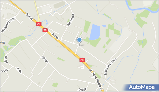 Krosno, Jasna, mapa Krosna