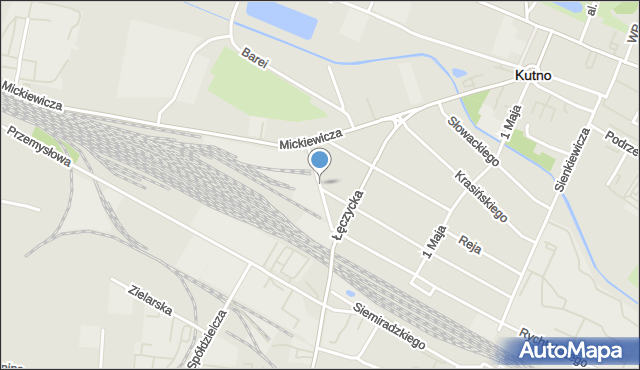Kutno, Jagiellońska, mapa Kutno