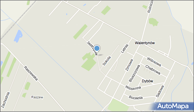 Kutno, Jastrzębia, mapa Kutno