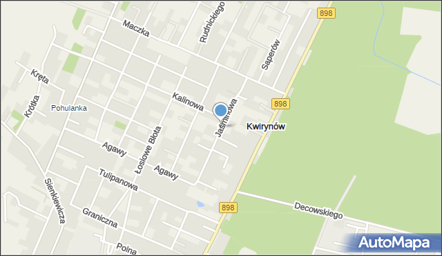 Kwirynów gmina Stare Babice, Jaśminowa, mapa Kwirynów gmina Stare Babice