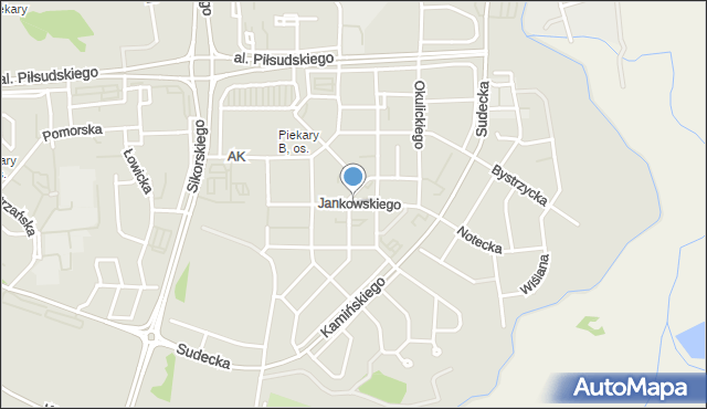 Legnica, Jankowskiego Stanisława Jana, mapa Legnicy