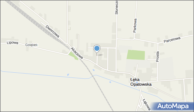 Łęka Opatowska, Jarzębinowa, mapa Łęka Opatowska