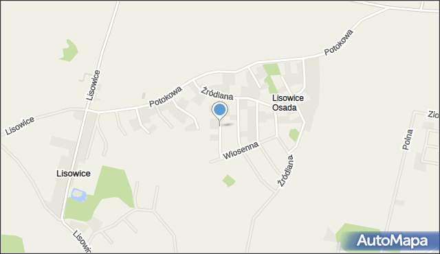 Lisowice gmina Kostomłoty, Jaśminowa, mapa Lisowice gmina Kostomłoty