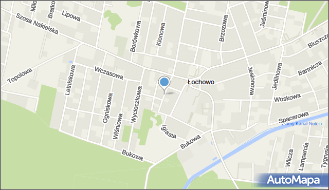 Łochowo, Jarzębinowa, mapa Łochowo