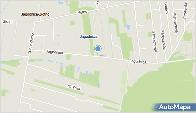 Łódź, Jagodnica, mapa Łodzi