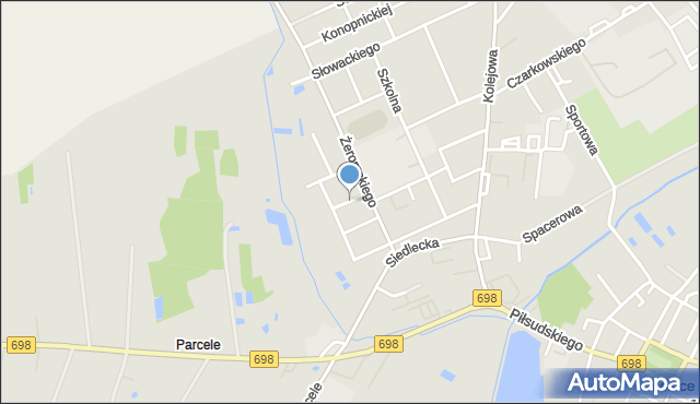 Łosice, Jasna, mapa Łosice