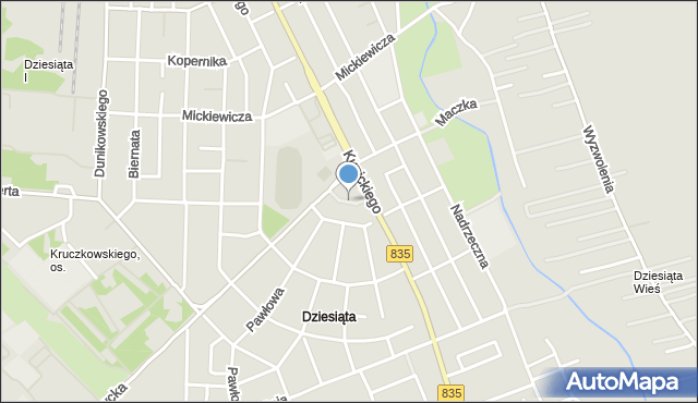 Lublin, Jachowicza Stanisława, mapa Lublina