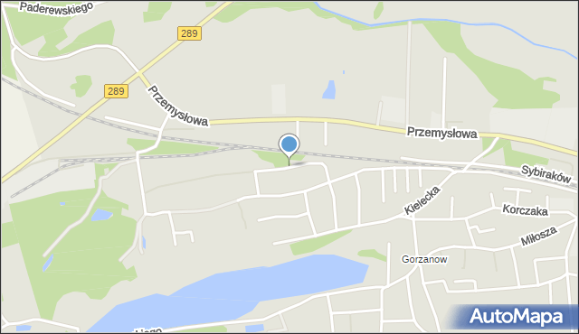 Lubsko, Jarzębinowa, mapa Lubsko