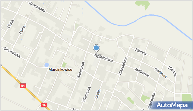 Marcinkowice gmina Oława, Jagiellońska, mapa Marcinkowice gmina Oława