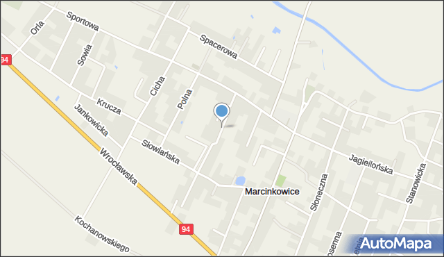 Marcinkowice gmina Oława, Jarzębinowa, mapa Marcinkowice gmina Oława
