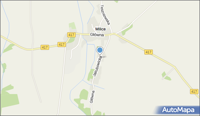 Milice gmina Pawłowiczki, Jakubowicka, mapa Milice gmina Pawłowiczki
