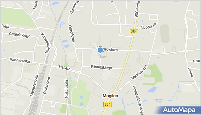 Mogilno, Jana Pawła II, mapa Mogilno