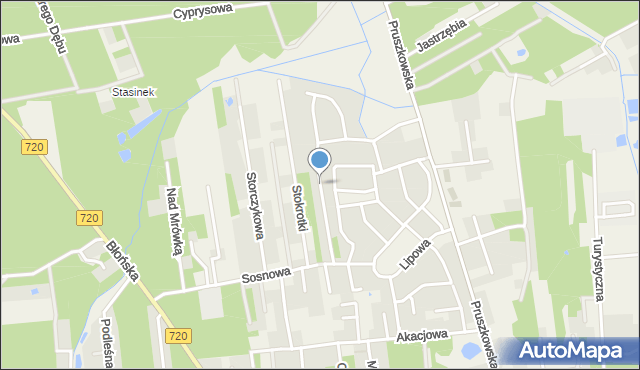 Nadarzyn powiat pruszkowski, Jaworowa, mapa Nadarzyn powiat pruszkowski