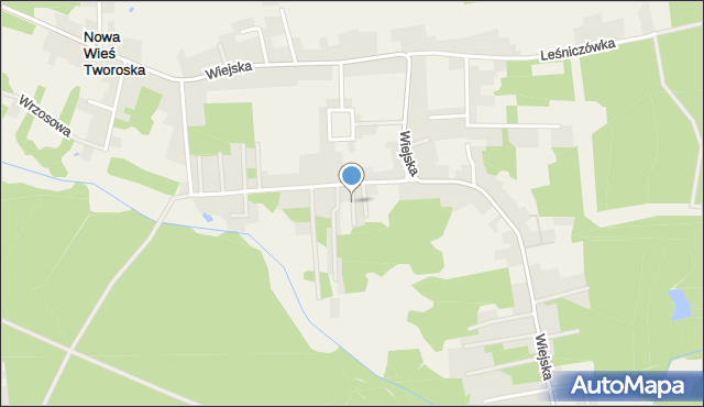 Nowa Wieś Tworoska, Jagodowa, mapa Nowa Wieś Tworoska