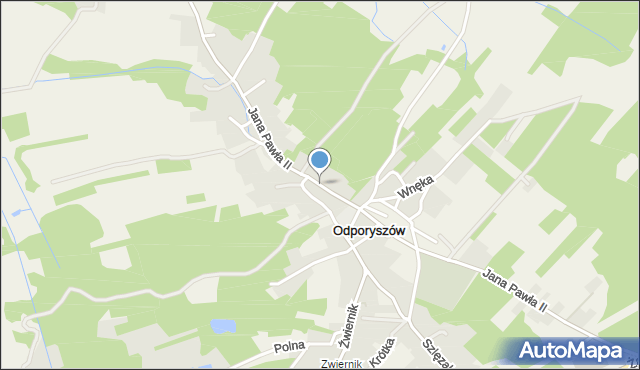 Odporyszów, Jana Pawła II, mapa Odporyszów