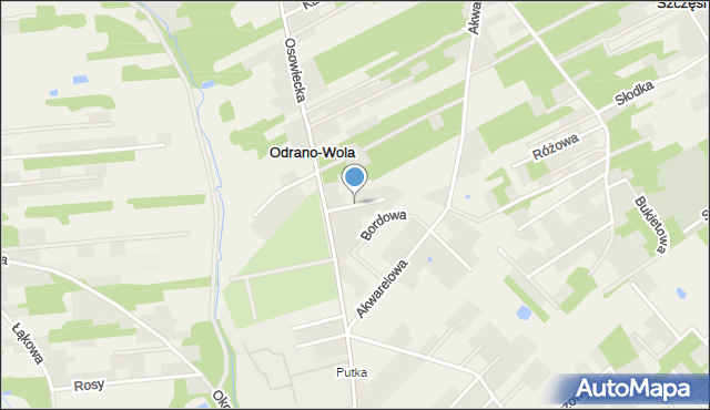 Odrano-Wola, Jasna, mapa Odrano-Wola