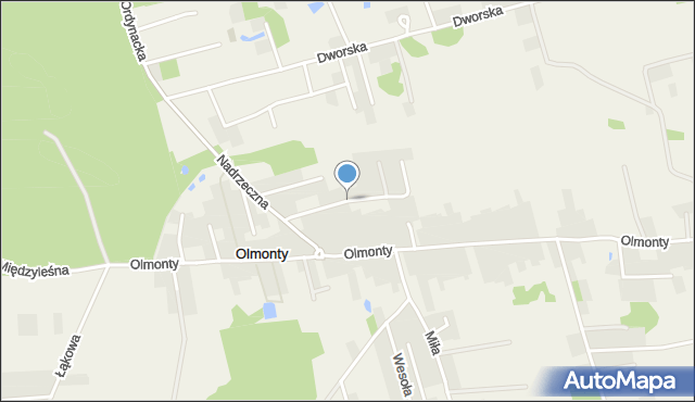 Olmonty, Jaworowa, mapa Olmonty