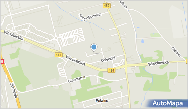 Opole, Jantar Anny, mapa Opola