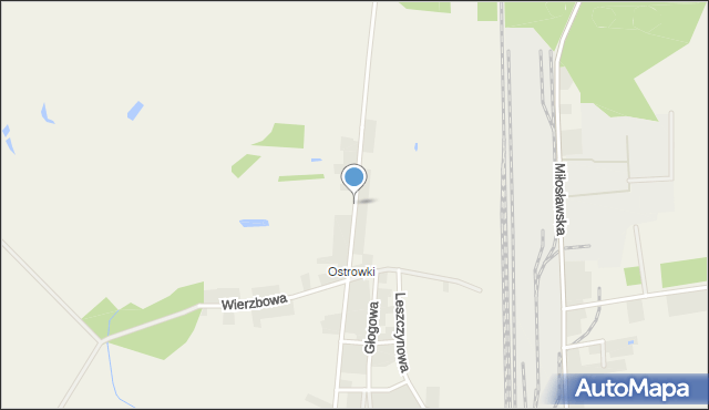 Orzechowo gmina Miłosław, Jabłoniowa, mapa Orzechowo gmina Miłosław