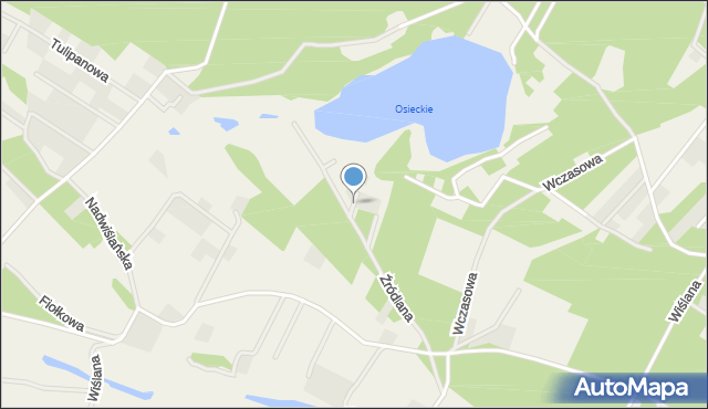 Osiek nad Wisłą, Jasna, mapa Osiek nad Wisłą