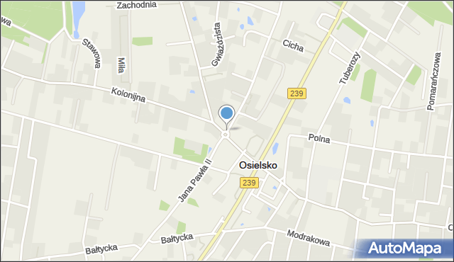 Osielsko, Jana Pawła II, mapa Osielsko