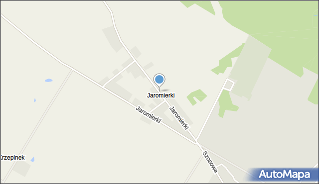 Osina gmina Barlinek, Jaromierki, mapa Osina gmina Barlinek