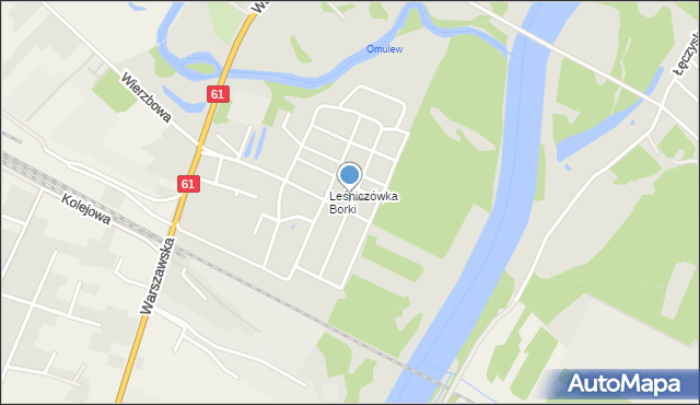 Ostrołęka, Jarzębinowa, mapa Ostrołęka