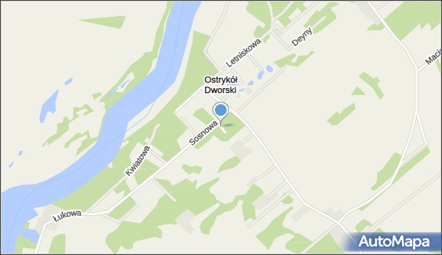 Ostrykół Dworski, Jaskółcza, mapa Ostrykół Dworski