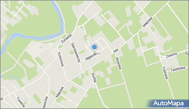 Otwock, Jagienki, mapa Otwock