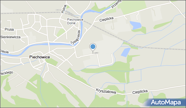 Piechowice powiat karkonoski, Jaśminowa, mapa Piechowice powiat karkonoski