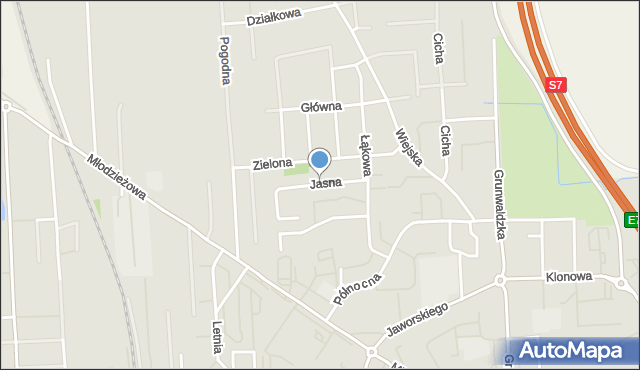 Płońsk, Jasna, mapa Płońsk