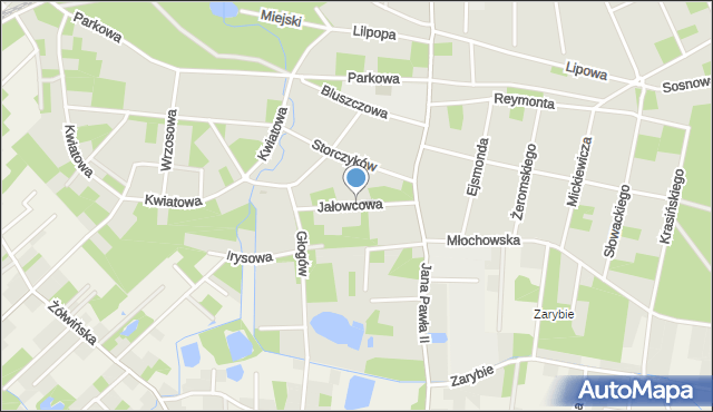 Podkowa Leśna, Jałowcowa, mapa Podkowa Leśna