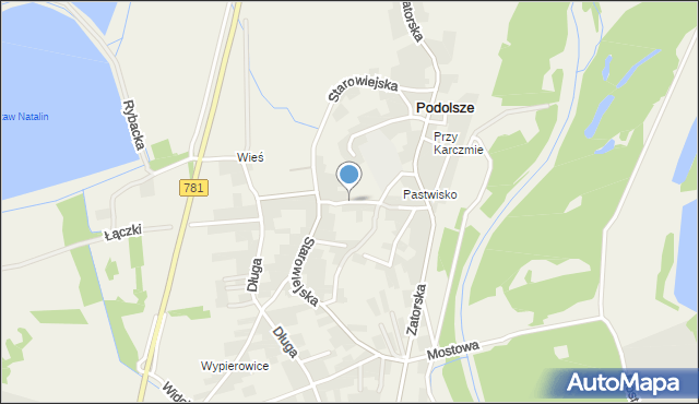 Podolsze, Jasna, mapa Podolsze