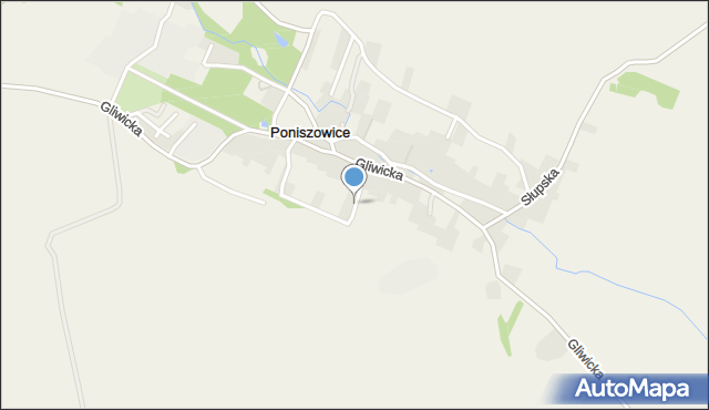 Poniszowice, Jasna, mapa Poniszowice