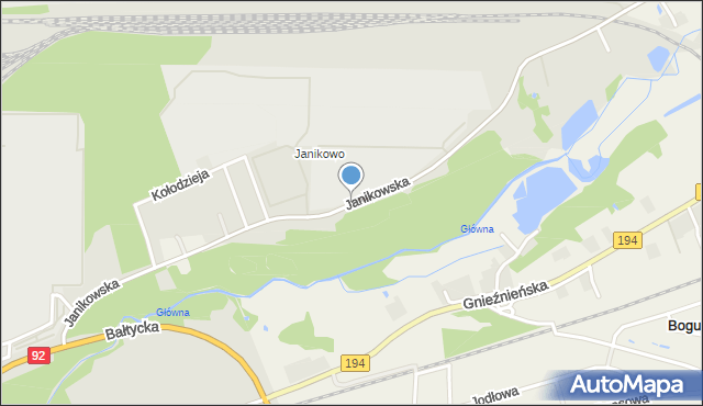Poznań, Janikowska, mapa Poznania