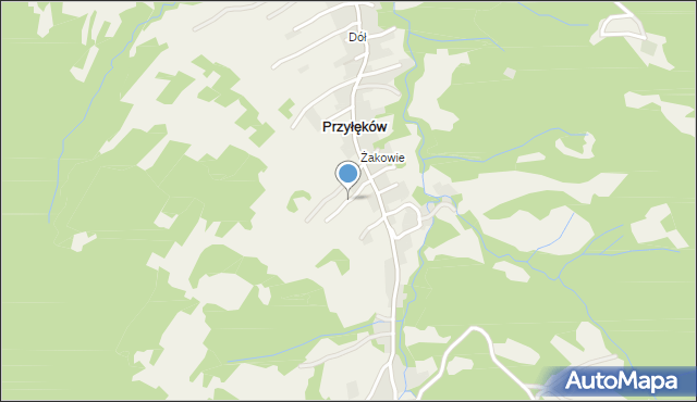 Przyłęków, Jabłeczna, mapa Przyłęków
