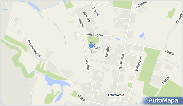 Rakownia, Jarząbka, mapa Rakownia