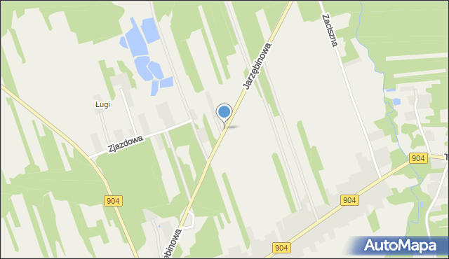 Rększowice, Jarzębinowa, mapa Rększowice