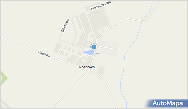 Rosnowo gmina Komorniki, Jarzębinowa, mapa Rosnowo gmina Komorniki