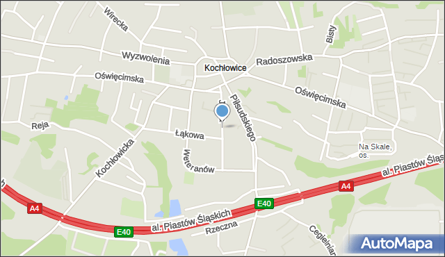 Ruda Śląska, Jacka, mapa Rudy Śląskiej