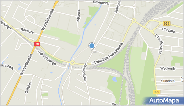 Rybnik, Jankowicka, mapa Rybnika