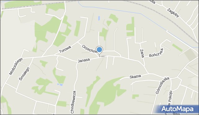 Rybnik, Janasa Brunona, mjr., mapa Rybnika