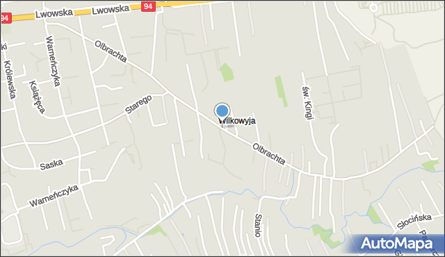 Rzeszów, Jana Olbrachta, mapa Rzeszów