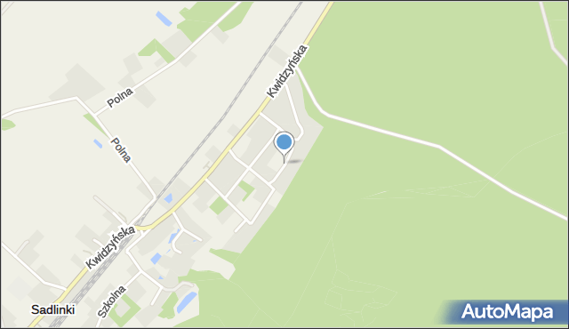 Sadlinki, Jagodowa, mapa Sadlinki