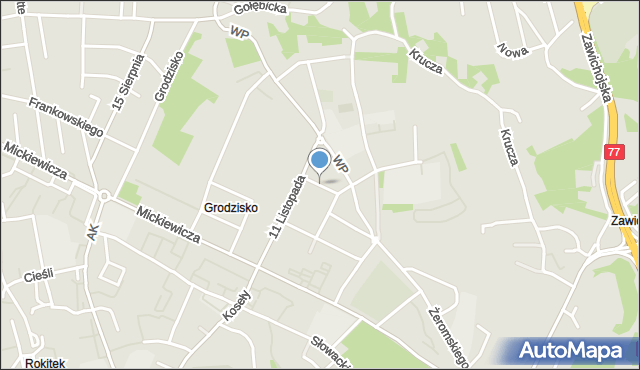 Sandomierz, Jakubowskiego Wacława, mapa Sandomierza