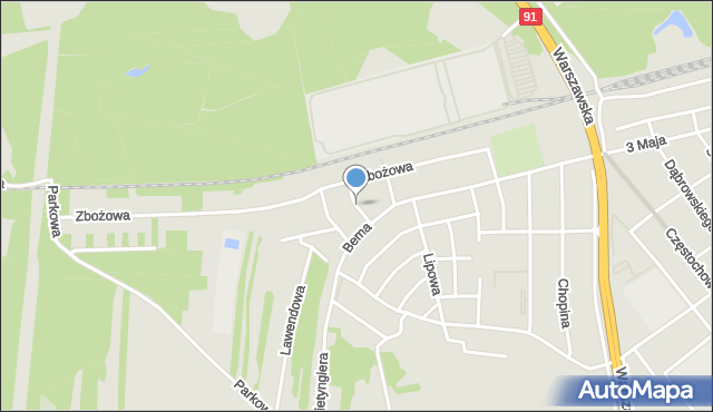 Siewierz, Jałowcowa, mapa Siewierz