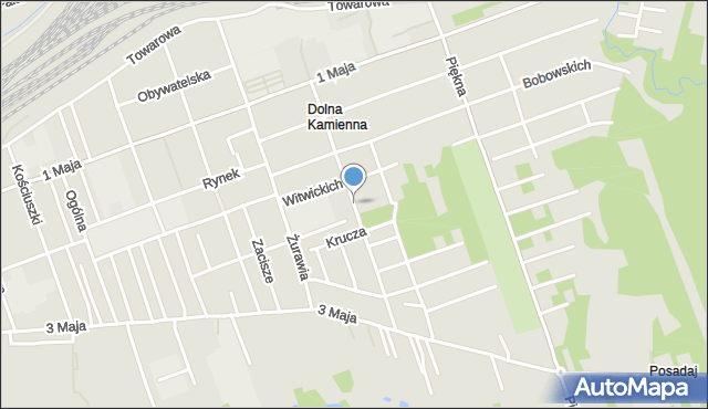 Skarżysko-Kamienna, Jastrzębia, mapa Skarżysko-Kamienna