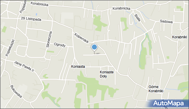 Skawina, Jaśminowa, mapa Skawina